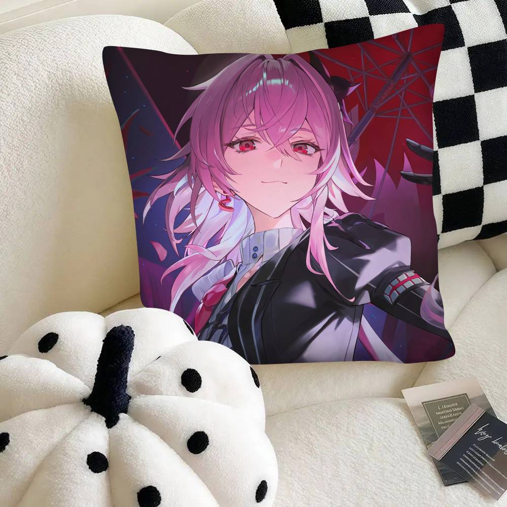 Evernight Hot Game Honkai Star Rail Pillow Case Square Pillow Bedroom Sofa Leisure Comfort Cushion Car Home Decoration