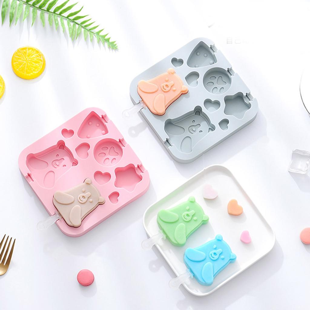 Reusable Silicone Ice for Pop Mould Food Grade Ice Lolly Molds with Lid Ice Cream Mould DIY for Pop sicle Maker for Froz