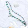 Blue Turtle Ankle Chain Women Multi Layer Beaded Handmade Beach Ankle Bracelet Set Bohemian Foot Jewelry