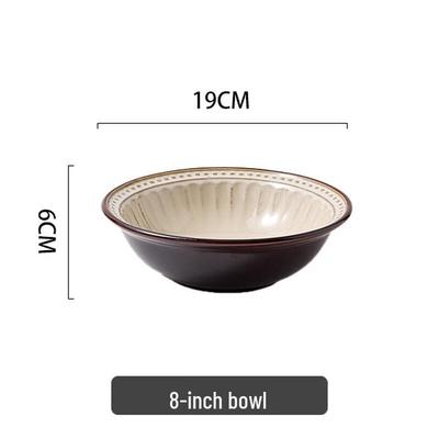 ZISIZ Vintage Embossed Ceramic Bowl