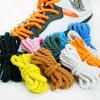 1 Paar Runde Gedrehte Seilschnürsenkel Kinder Erwachsene Sneaker 6MM Breite Baumwoll-Schnürsenkel Gummibänder für Freizeitschuh 120/140/160CM Zubehör