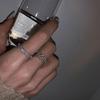 Double-layer Zircon Metal Open Ring - Korean Minimalist Niche Design for Women