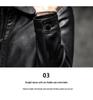 Herren PU-Leder Stehkragen Jacke - Weich, Vielseitig, Leichter Business Casual Mantel für Herbst und Winter
