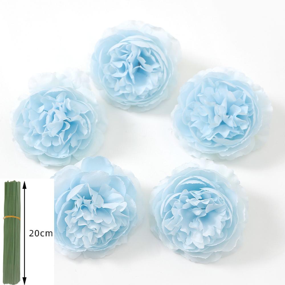 5/10 Stück Rose Künstliche Blumenstrauß Seide Kunstblume für Heimdeko Garten Hochzeit Braut Dekoration Outdoor Vase Ornament