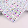 White AB Color Double Hole Flat Buckle Rhinestone for DIY Wedding Dress Decoration