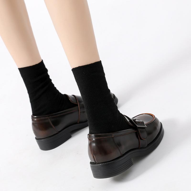 fashion 2024 New Spring and Autumn College Style Single Shoes Japanese Soft Girl Mid-heel Round Toe JK Uniform Shoes Vintage Shoes