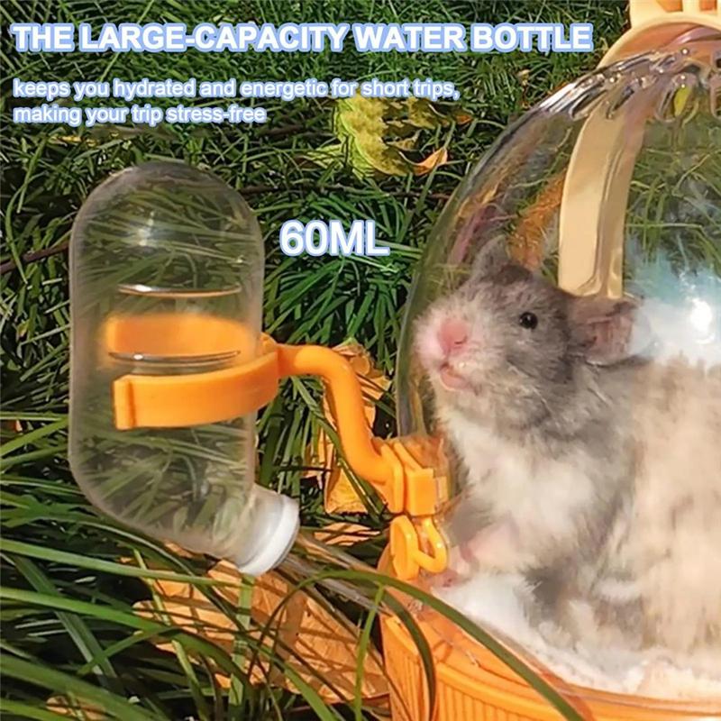 

Тренд 2025 Маленькая клетка для хомяка с бутылкой для воды Дорожная клетка для карликового хомяка Ежа Переноска для питомца Принадлежности для питомцев Переноска для гербила розовый