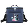 Insulated Lunch Bags Cooler Box Thermal Organizer Handbag for Student Waterproof Camping Storage Boxes Whitemarble Pattern