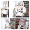 Sousou No Frieren Cosplay Kostüm Perücke Schuhe Anime Zauberer Kleid Elfenohr Halloween Party Charistmas für Frauen Mädchen