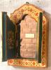 Handmade Carved Wooden Inlay Window: Painted Indian King Decor