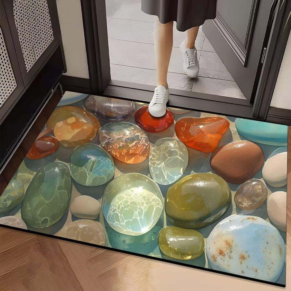 

Впитывающий коврик для ванной комнаты и туалета, противоскользящий и износостойкий коврик для ног, коврик для входной двери 40cm*60cm