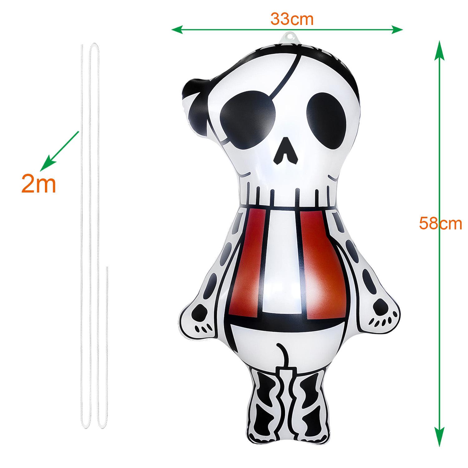 Inflatable Halloween Skull Ghost Yard Decoration