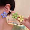 Spring and Summer Vacation Wind Dopamine Flower Earrings Female Sweet Personality Small Fresh Stud Earrings Temperament Earrings