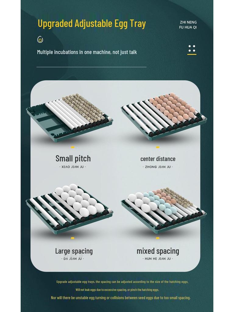 Incubator de Ouă Compact Inteligent pentru Acasă - Automat pentru Ouă de Găină, Rață, Gâscă