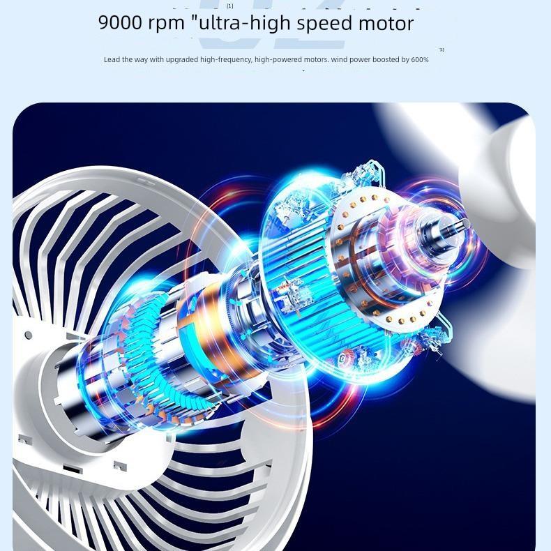2024 New Model Desktop Mini Fan, Rechargeable, Silent, Small, Portable, Suitable for Students and Office Desks