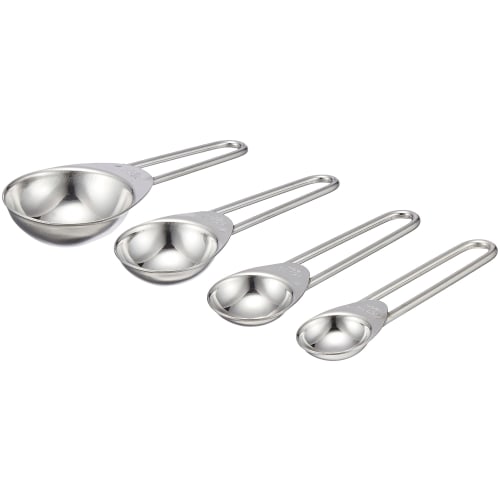 Pearl Metal Easy Wash Stainless Steel Compact Measuring Spoons, Set of 4, C-8673