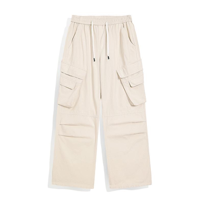 Herren Herbst 2024 Weitbeinige Plissee-Latzhose - Amerikanischer High Street Trend Freizeithose