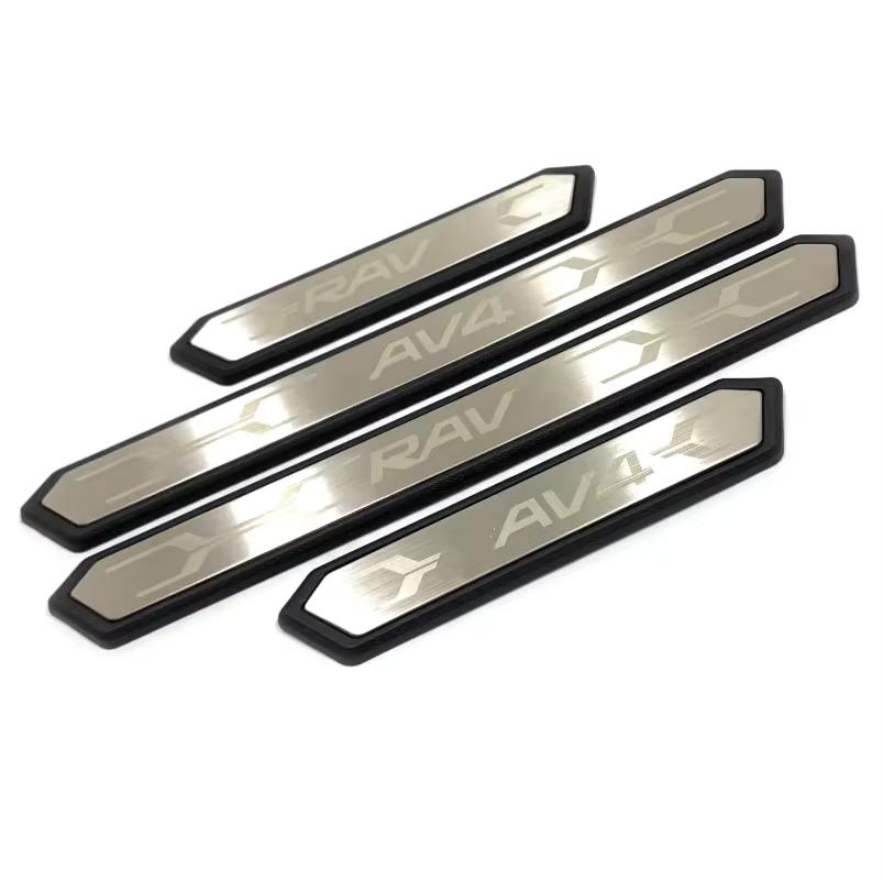 

Для Toyota RAV4 Rav 4 2019-2021 2022 Аксессуары для интерьера Накладка на порог двери Защита от ударов Декоративная накладка на бампер Защитная накладка от грязи Наклейки серебряный