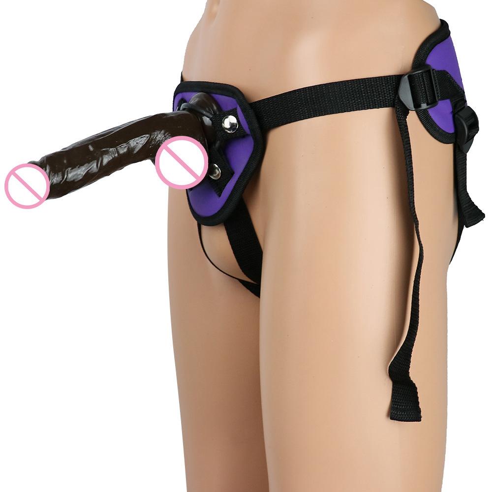 4-ring Wearing Pants Female Products Pull-up Pants Fake Penis Female Manual Masturbator