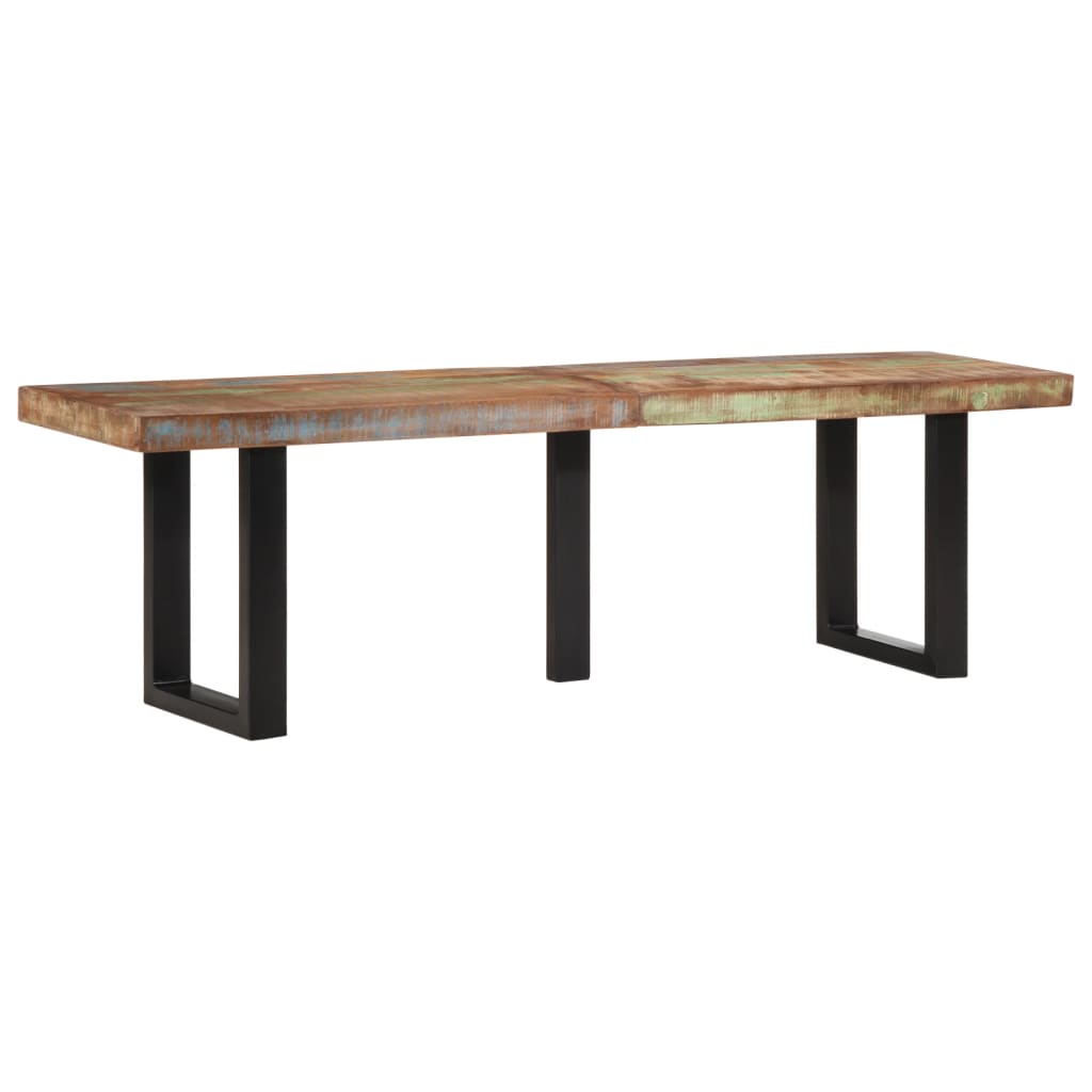 Bank 160 cm Solid Reclaimed Wood and Steel