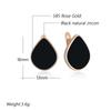 Wbmqda Hot Black Resin Women's Gold Earrings 585 Popular Style Jewelry Accessories