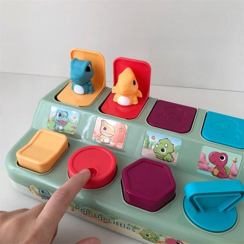 Montessori Baby Pop Up Animals Toy Interactive Sensory Toys for Toddlers Developmental Educational Toy for Boys Girls 6-12 Month