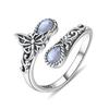 Bohemian Ring with Moon Light Stone Decor Simple Eye-catching To Wear Ring for Outgoing Dress Matching