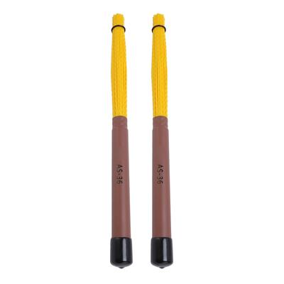 1 Pair Drum Brush Comfortable Handle Nylon Bristles Retractable Drum Brush for Practice and