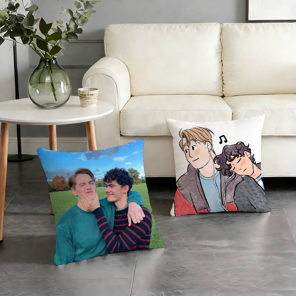 H-Heartstopper Nick Charlie Pillow Case For Sofa Living Room Home Office Decor Protective Cover