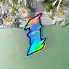 1PC 0 To 9 Arabic Numerals Holographic Carbon Fiber Motorcycle Stickers Waterproof Motorbike Front Fairing Scooter Vinyl Decals