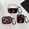 Earphone Cases Cover Case For Airpods 3 Pro 4 1 Pro3 Pro2 2 Korean Cute Bow Cherry