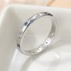 Elegant CopperColor Star Moon Inlaid White Blue CZ Women's Ring Daily Wear Party Jewelry