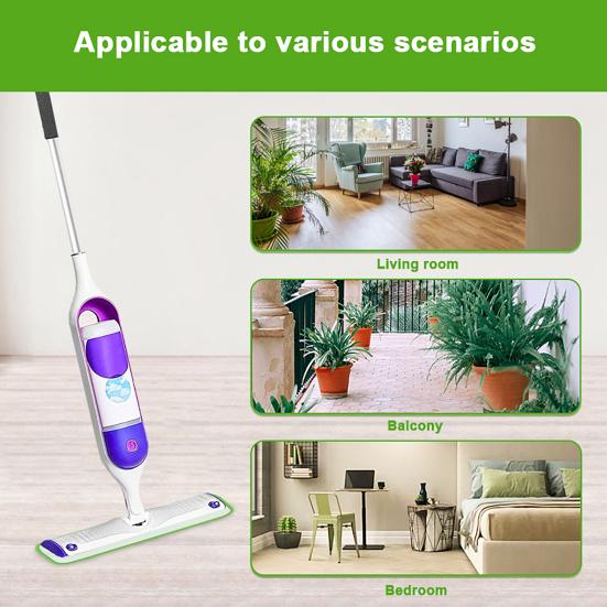 Upgraded Reusable Mop Pads for Swiffer Power Mop Microfiber Mop Pads Replacement for Floor Cleaning Stick-on Mop Refill Cushion