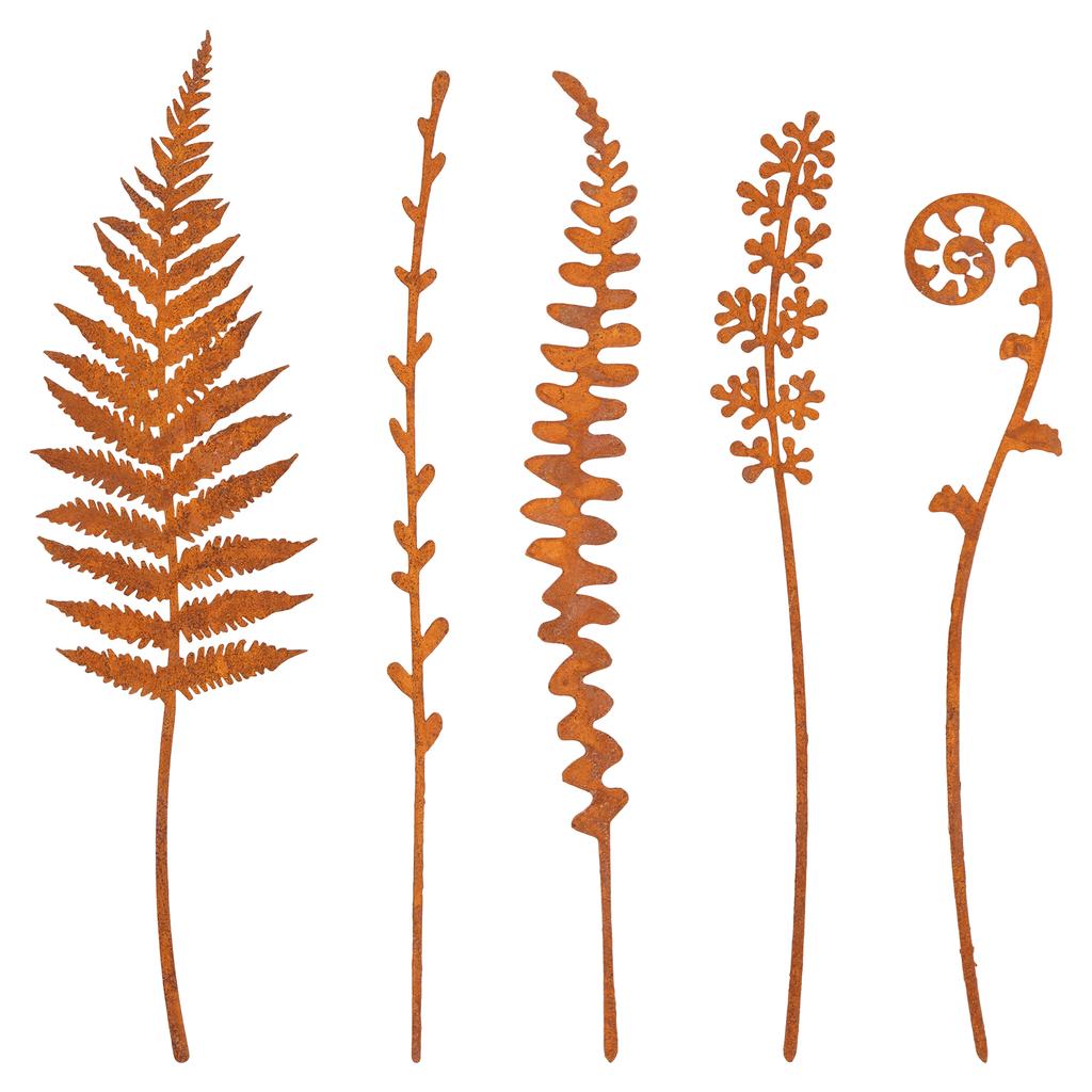 5 Stück Metall Garten Dekorativ Außen Vintage Stil Gartenstecker für Hofkunst Rasen Veranda Gehweg Dekorationen Zubehör