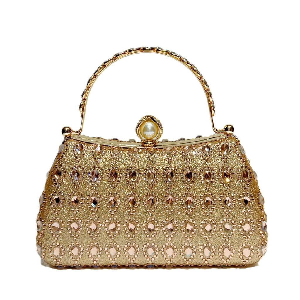 Banquet Clutch Bag Diamond-encrusted Small Bag Socialite Quality Single-shoulder Crossbody Hand-held Dinner Bag