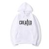 Created with A Purpose Hoodie Faith Hoodies Bible Saying Mikina s kapucí Unisex svetr s dlouhým rukávem Křesťanské mikiny Topy