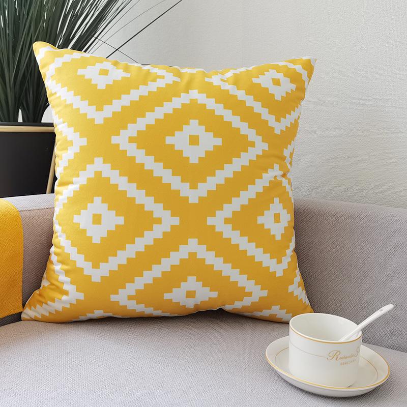 New Nordic-style Simple Geometric Pattern Pillowcase for Summer Ins Sofa Headrest Without Pillow Core