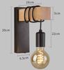 Retro Wooden Wall Light Vintage Industrial Wall Sconce Light Indoor Rustic Wall Lighting Fixture for Living Room Stair Hallway