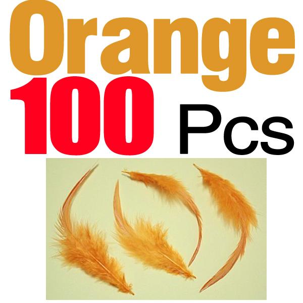 MNFT 100pcs Dyed Nature Pheasant Saddle Feather Hair Fly Tying Hackle Material Ginger Blue Cream White Rose Red Multiple Colors