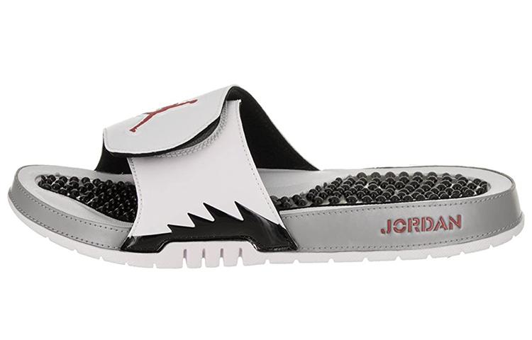 Air Jordan Hydro 5 Slide 'Weiß Rot Silber' 555501-112 44 white