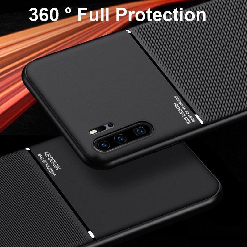 Capa de celular de couro fino fosco com textura de luxo para Huawei Mate 9 10 Pro 20 Lite 20X P10 P20 P30 Lite P40 Pro Lite Capa Coque