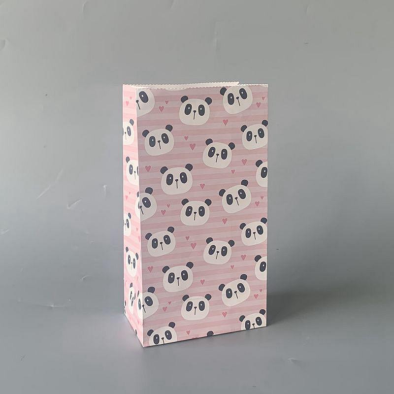 Small Floral Polka Dot Candy & Gift Paper Bag (Handle-Free, Flat Pocket for Cosmetics & Wedding Favors)