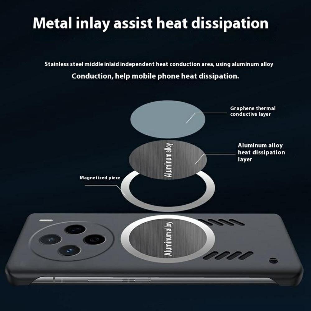 For vivo X200 5G Case Hard PC Frameless Heat Dissipation Phone Cover