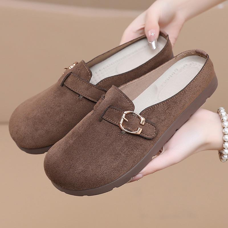 Spring and Autumn New Shoes Women's Soft Sole Casual Slippers Shallow Mouth Mom Shoes Versatile One Pedal Women