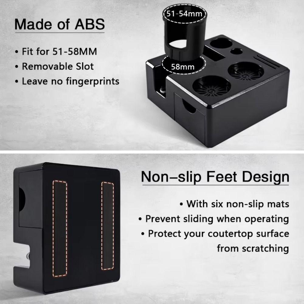 Square Design Espresso Portafilter Holder Barista Tools Storage Base Powder Distribution Tool
