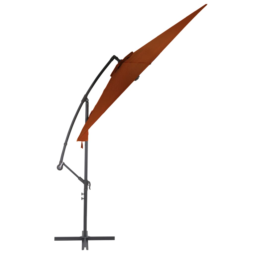 Cantilever Umbrella with Aluminum Pole 300 Cm Terracotta
