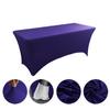 High-End Hotel Restaurant Wedding Exhibition Bar Cover Solid Color Thickened Square Tablecloth Elastic Table Cover