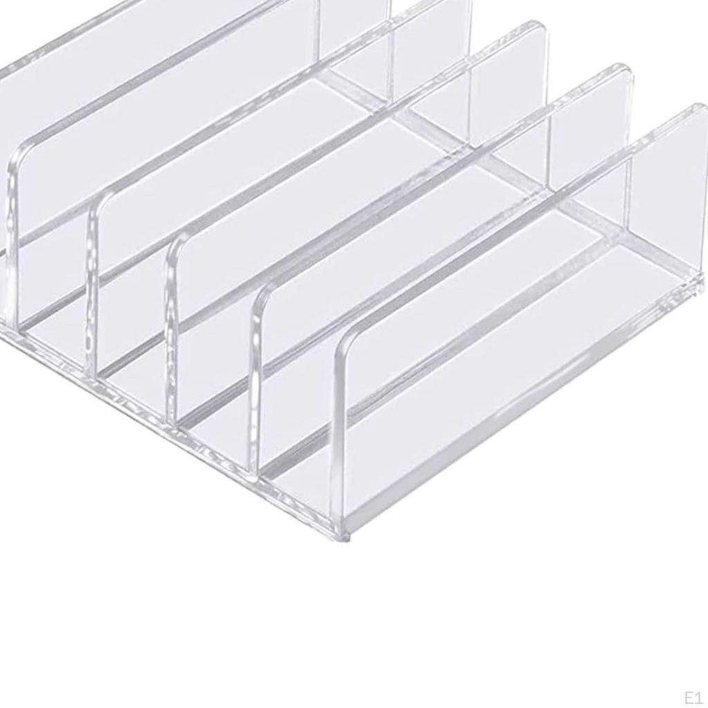 Desk Organizer File Holders Storage Transparent Rack Stand Letter Sorter for Office Supplies