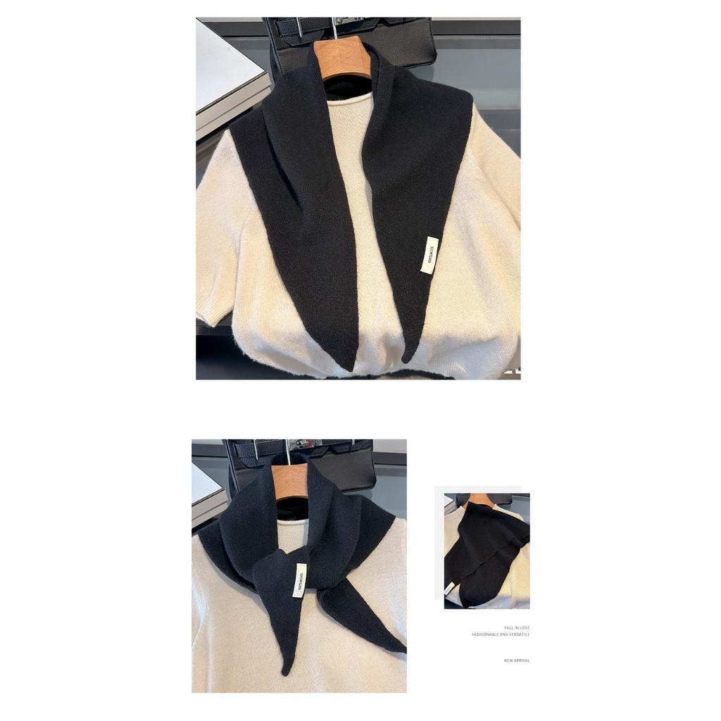 100% australská čistá vlna pletená trojúhelníková šála pro dámský šátek na hlavu, luxusní a ležérní teplá všestranná šála pro ženy