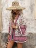 Bohemian Plus Size Women's Printed Cardigan: Loose Resort Sun Protection Cover-up